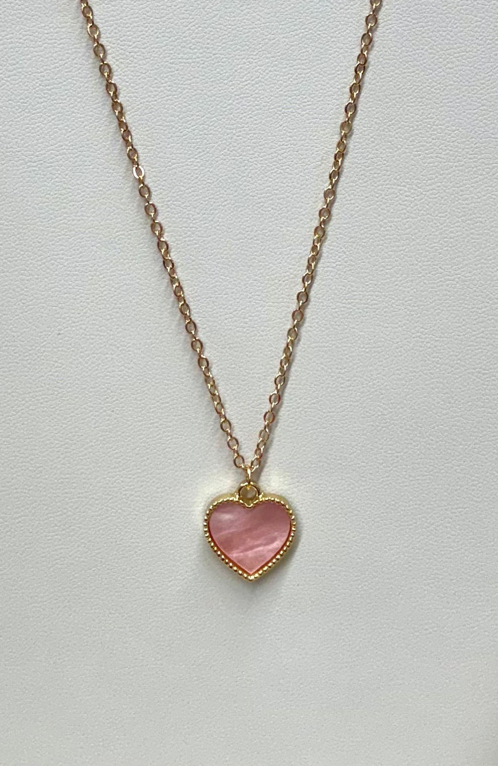Viola Heart Shaped Necklace Gold Chain