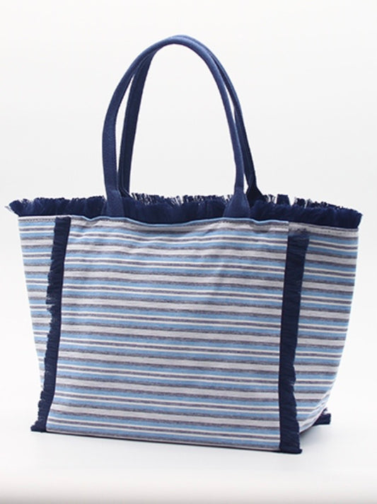 Seaside Breeze Striped Tote Bag