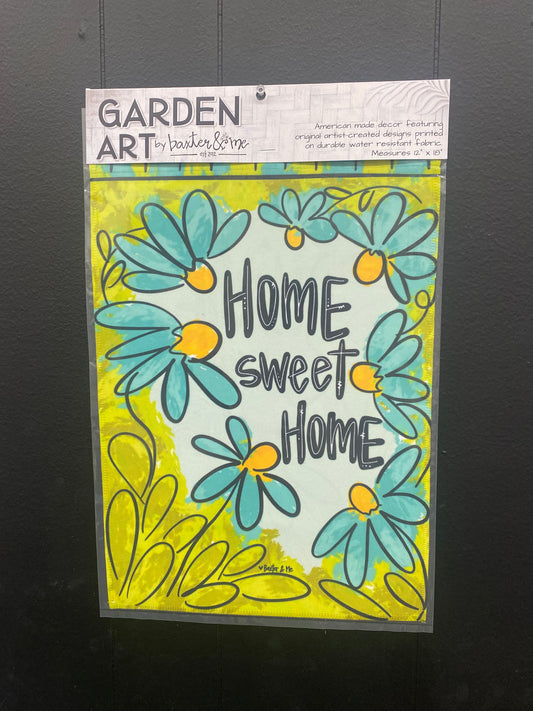 Whimsy Blue Flowers Garden Flag / Baxter & Me