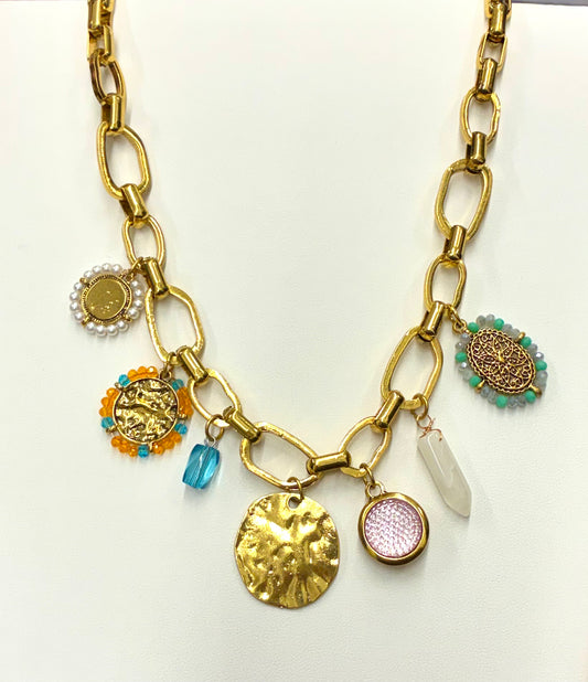 Chunky Charm Necklace
