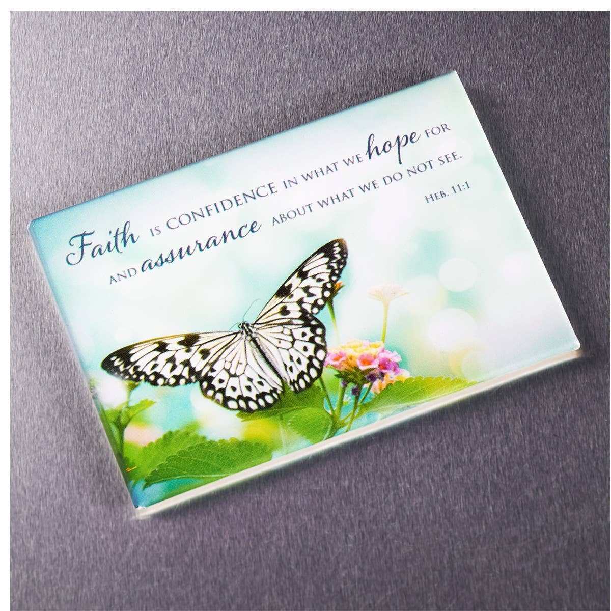 Magnet Butterfly Faith, Hope, Assurance Heb 11:1