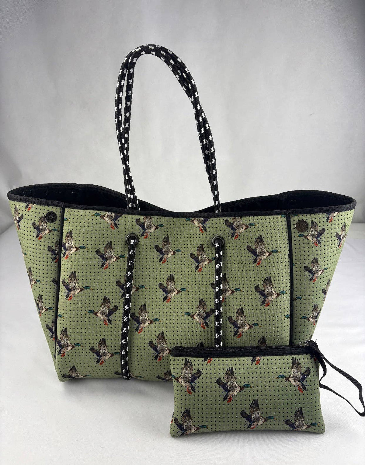 Large Mallard Duck Green Tote