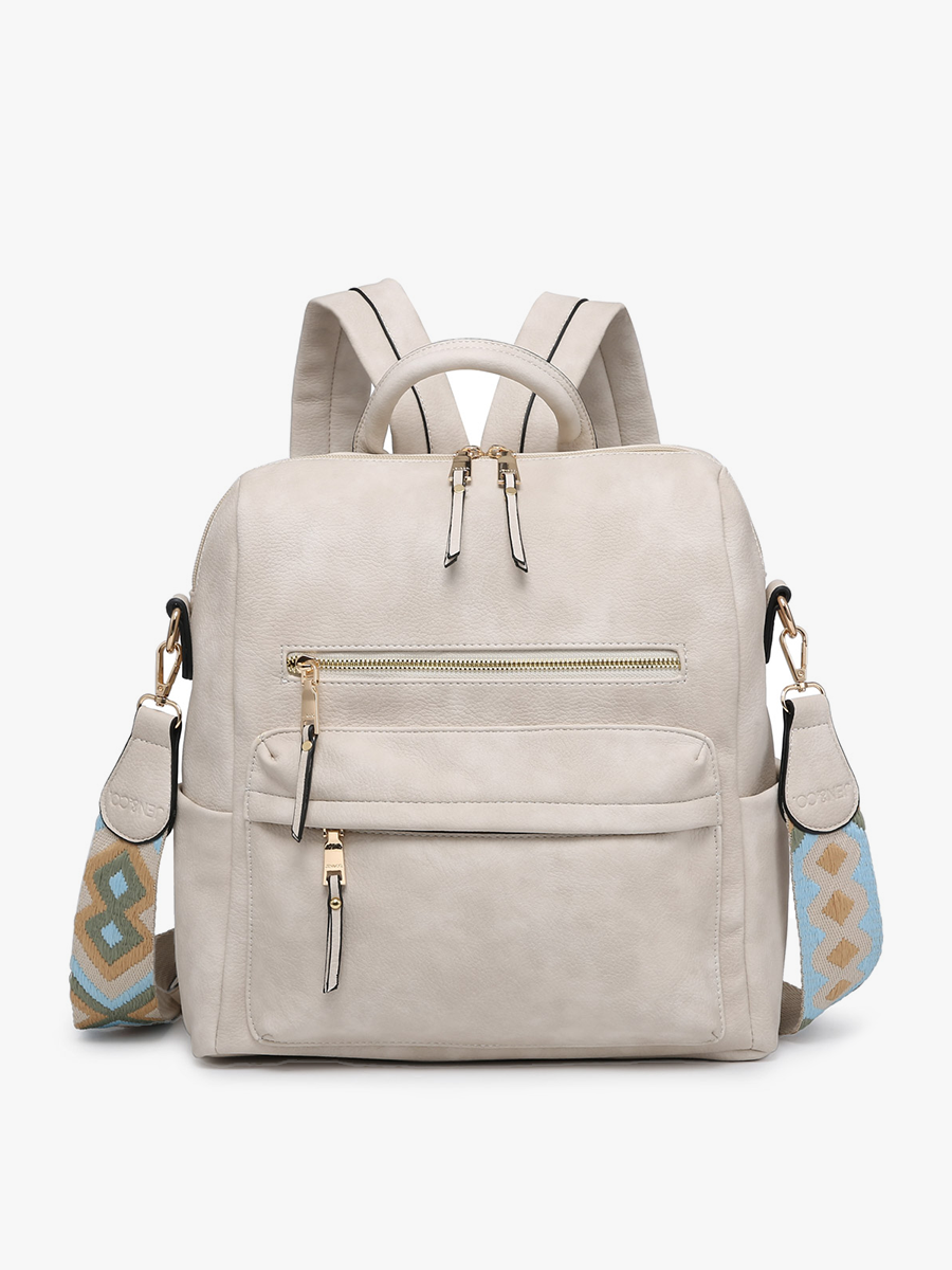 Amelia Convertible Backpack w/ Guitar Strap: Hunter Green  Jen & Co.