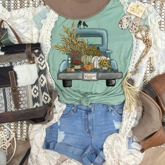 Fall Vintage Truck Tee: S