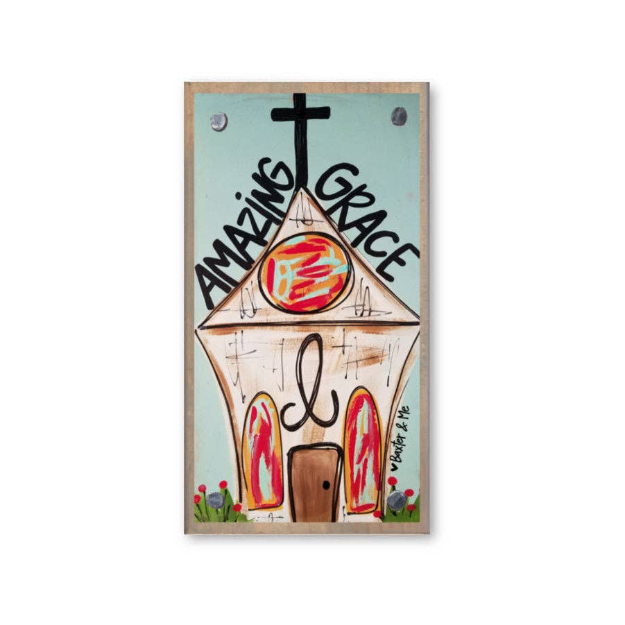 Amazing Grace Driftwood Happy Block