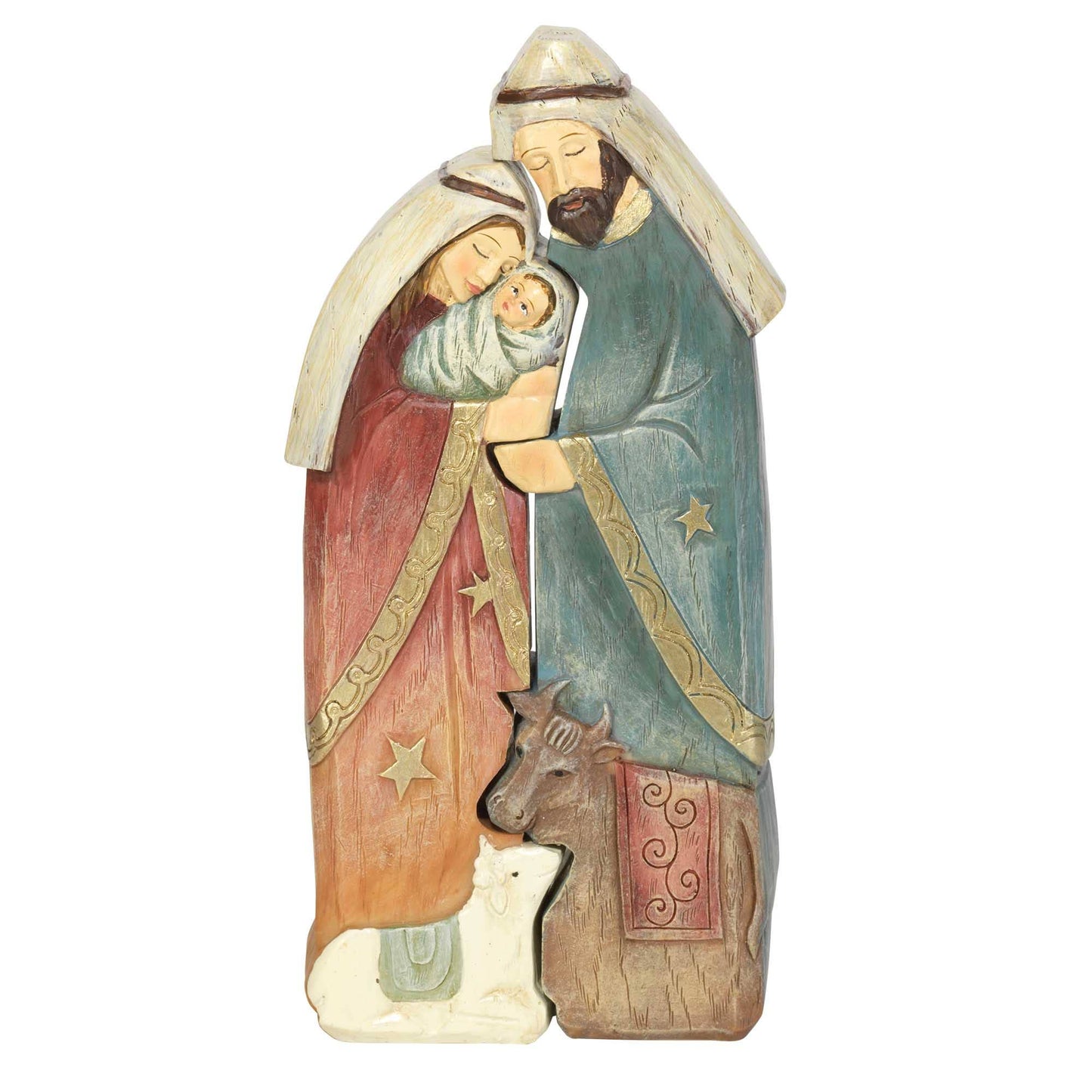 2 PIECE NESTED HOLY FAMILY 8"H