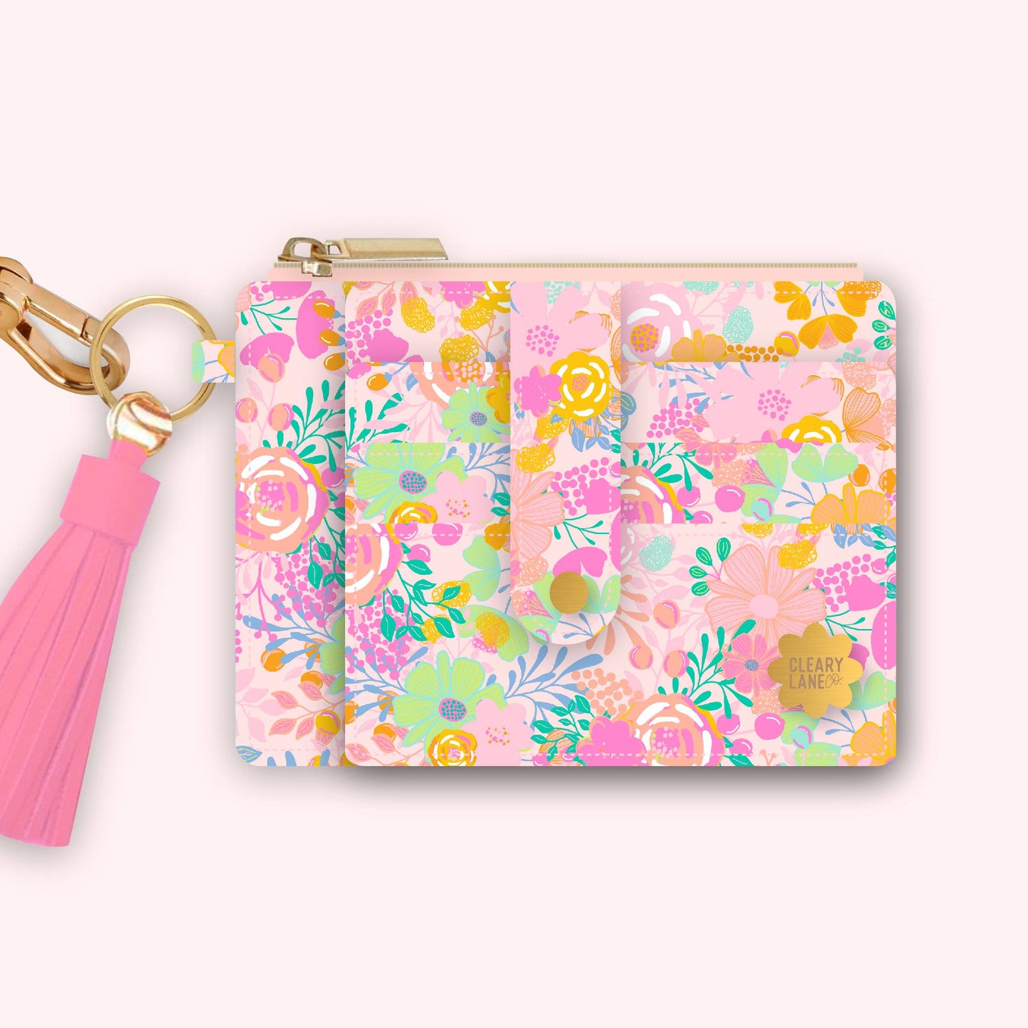 Wallet Keychain | Blush Rainbow Forest