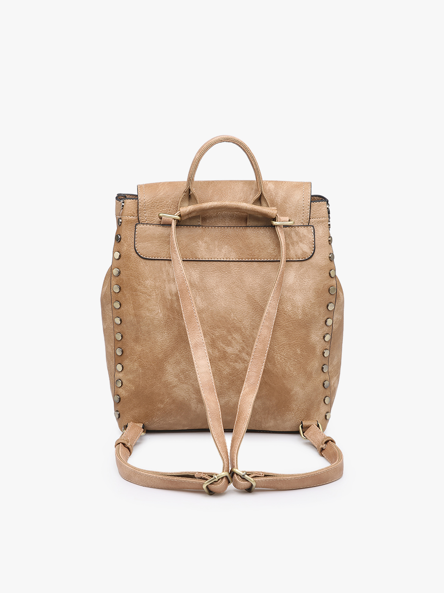 Bex Distressed Backpack: Espresso