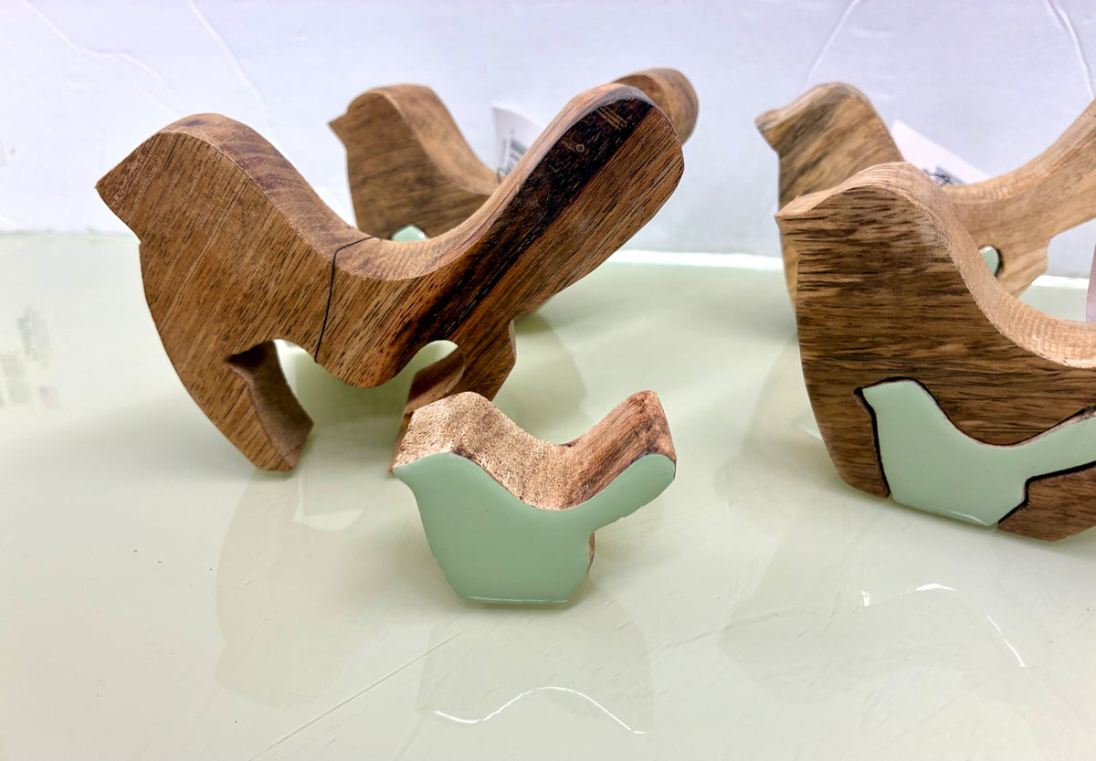 Puzzled Wood Birdie Small