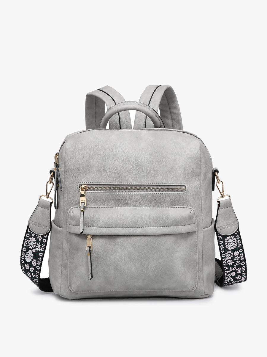 Amelia Convertible Backpack w/ Guitar Strap | Lt. Grey