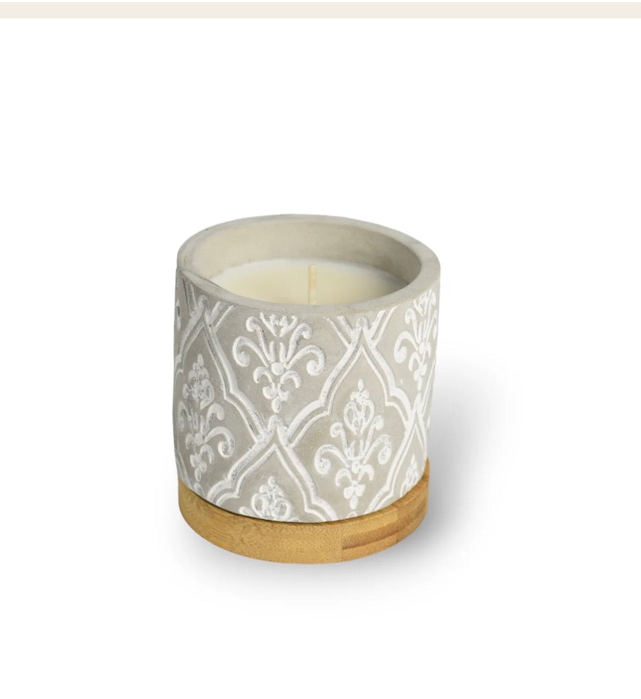 Bourbon Royalty 3oz Damask Stone Candle