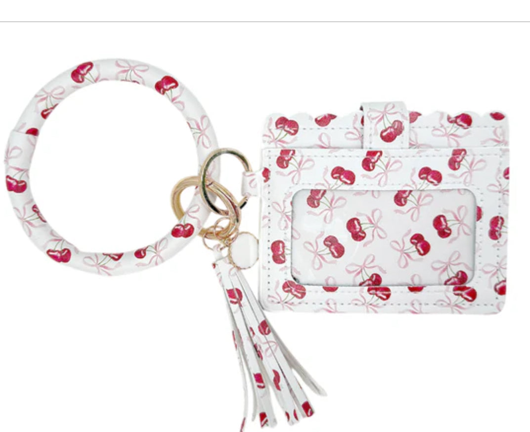 Wristlet ID Wallet Cherry