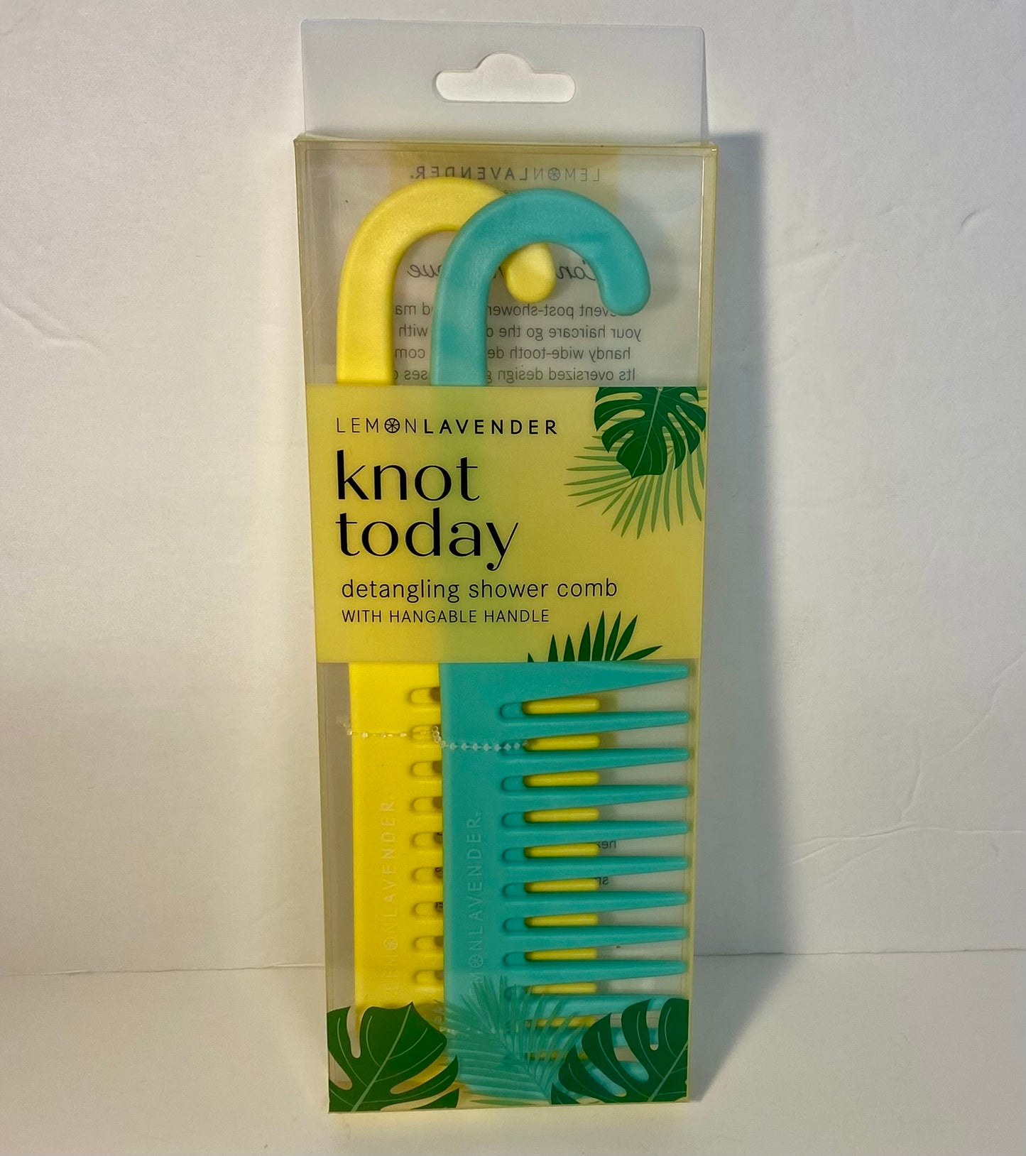 Lemon Lavender Knot Today Detangling Shower Comb with Hangable Handle