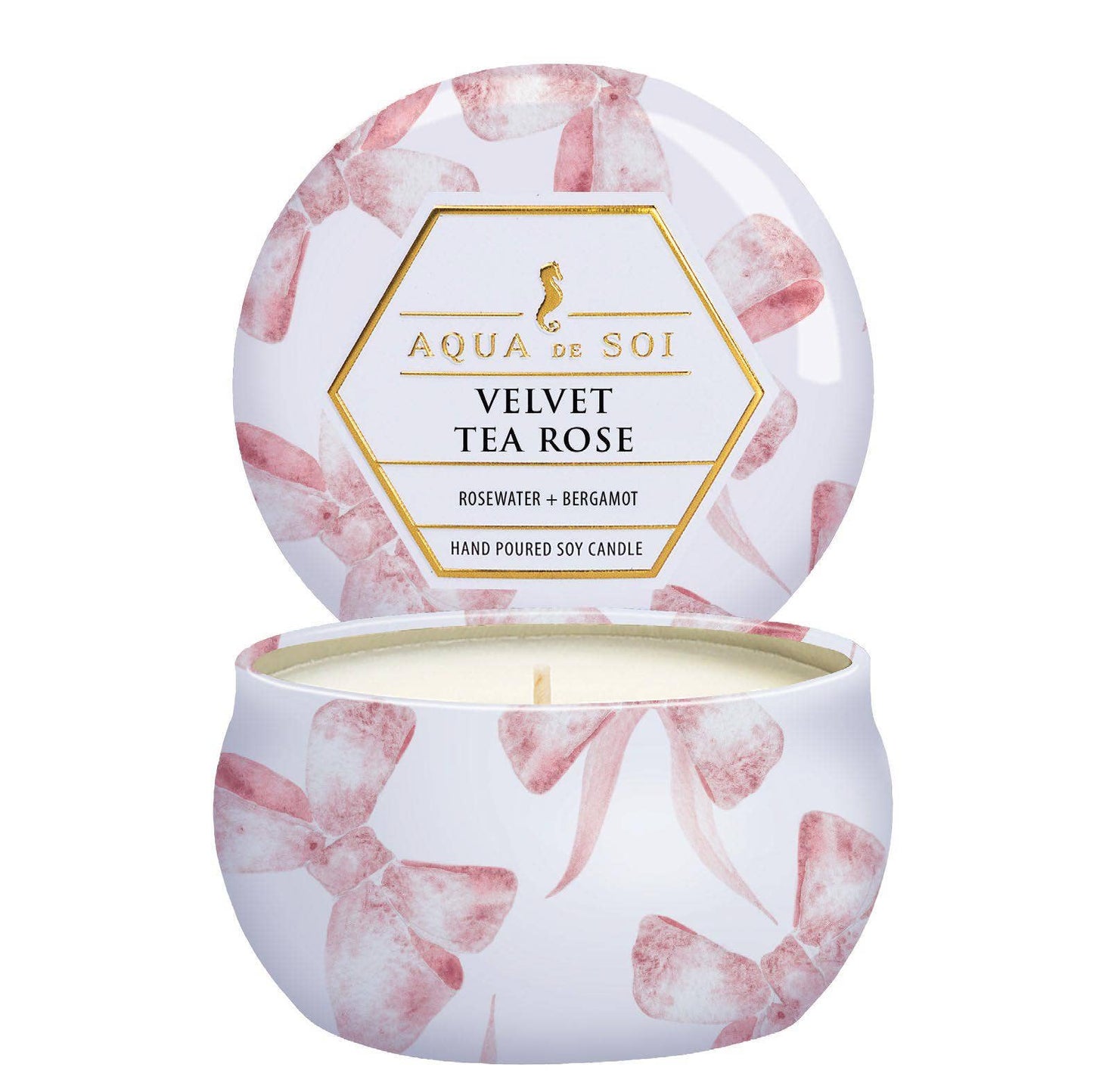 Velvet Tea Rose 4oz Aqua De SOi Candle Tin