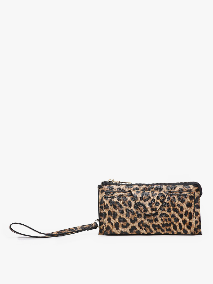 Kyla RFID Wallet w/ Snap Closure: Coffee