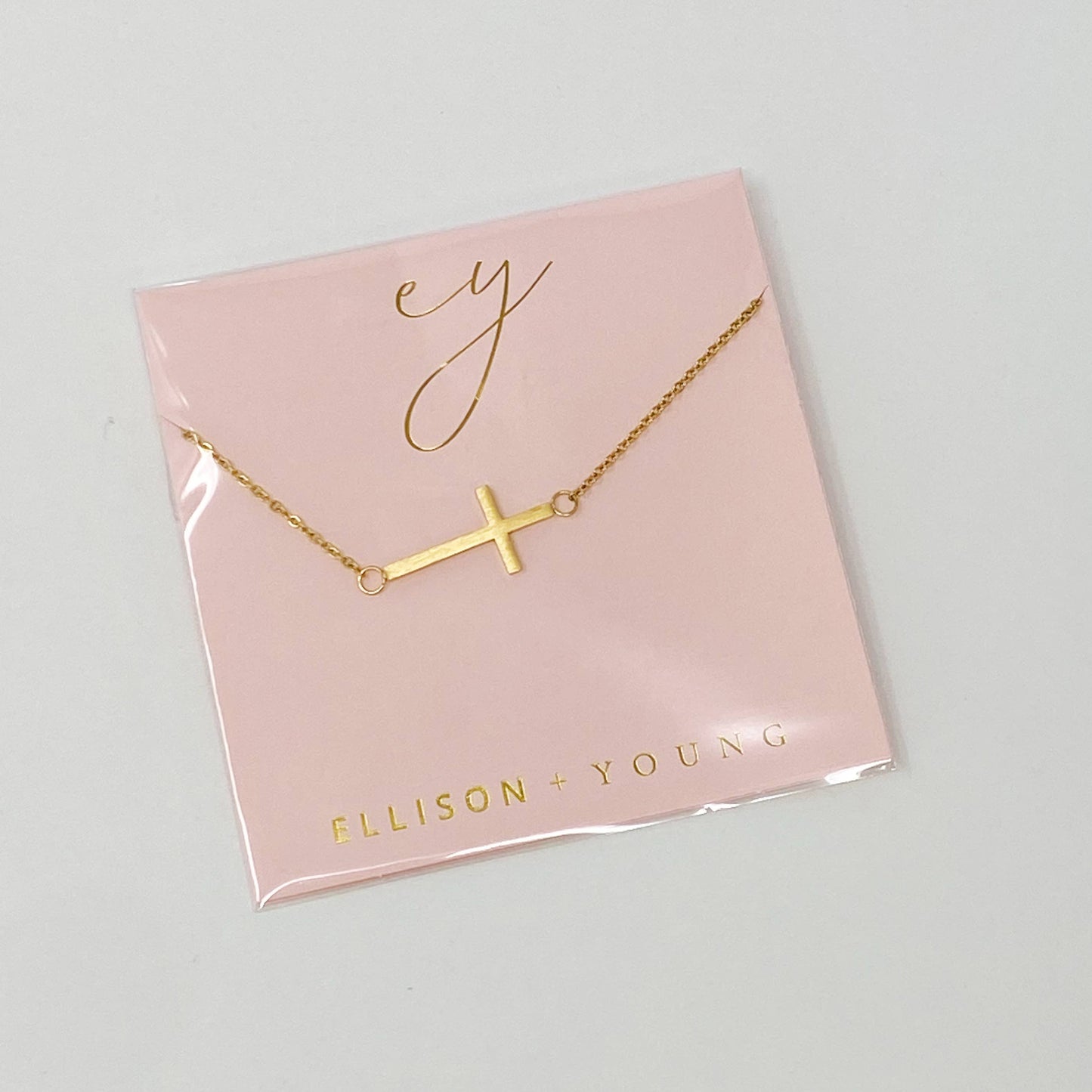 Kayla Cross Necklace: Gold