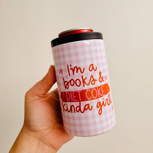 12 oz Can Cooler, I'm a Books and Diet Coke Kinda Girl