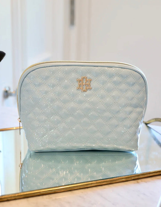 Capri Large Pouch Light Blue Patent - Caroline Hill