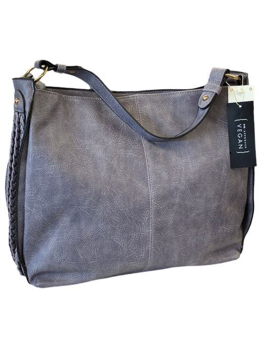 Lavender Faux Leather Crossbody with Side Rope Accents