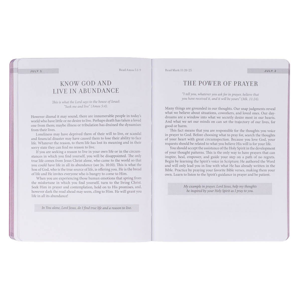 Devotional New Beginnings Pink Floral Softcover