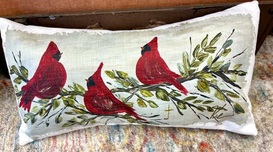 Cardinals Lumbar Pillow 12x24