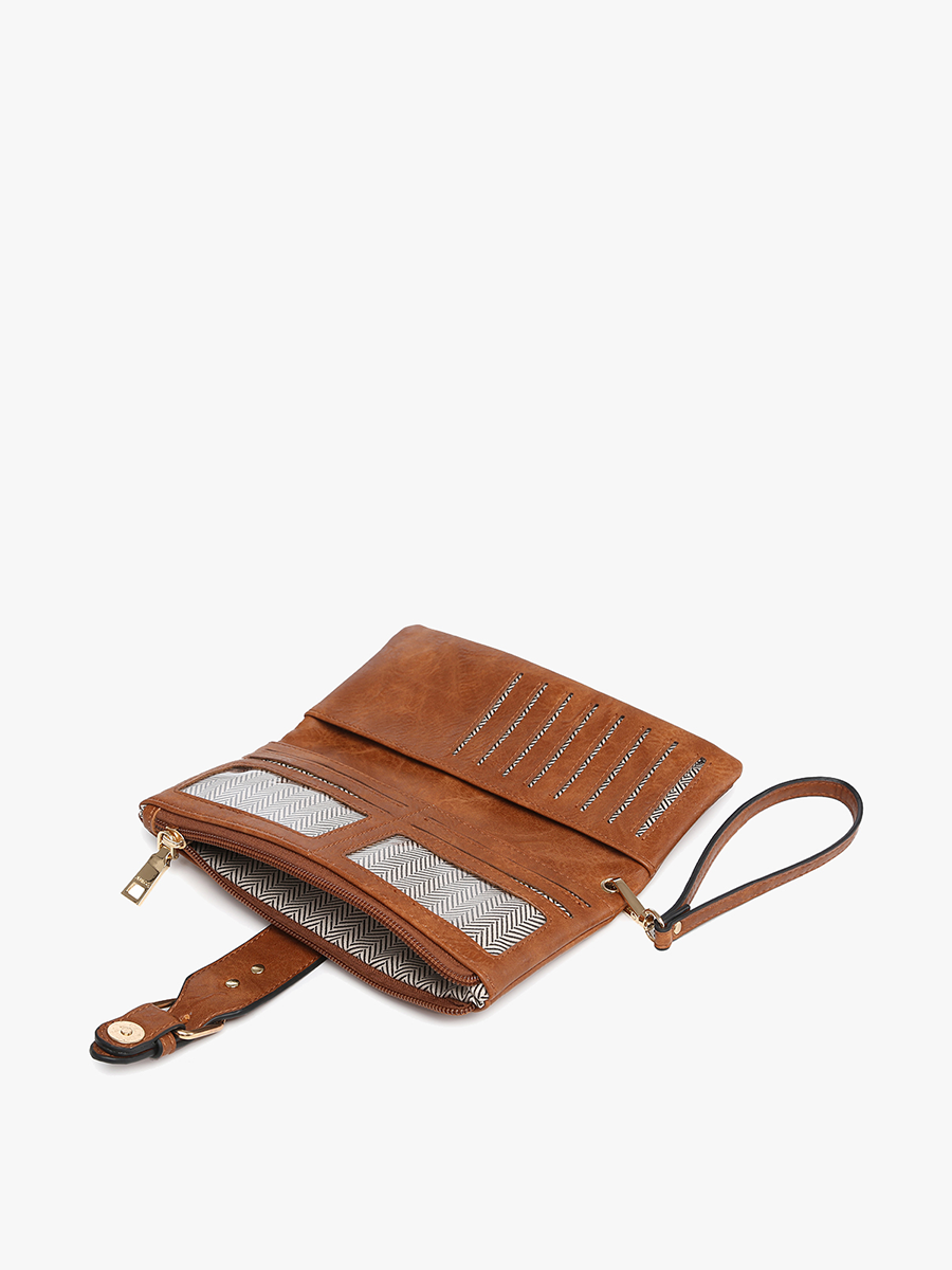 Cadence Buckle Wallet/Clutch w/ Zip Top:   Jen & Co.