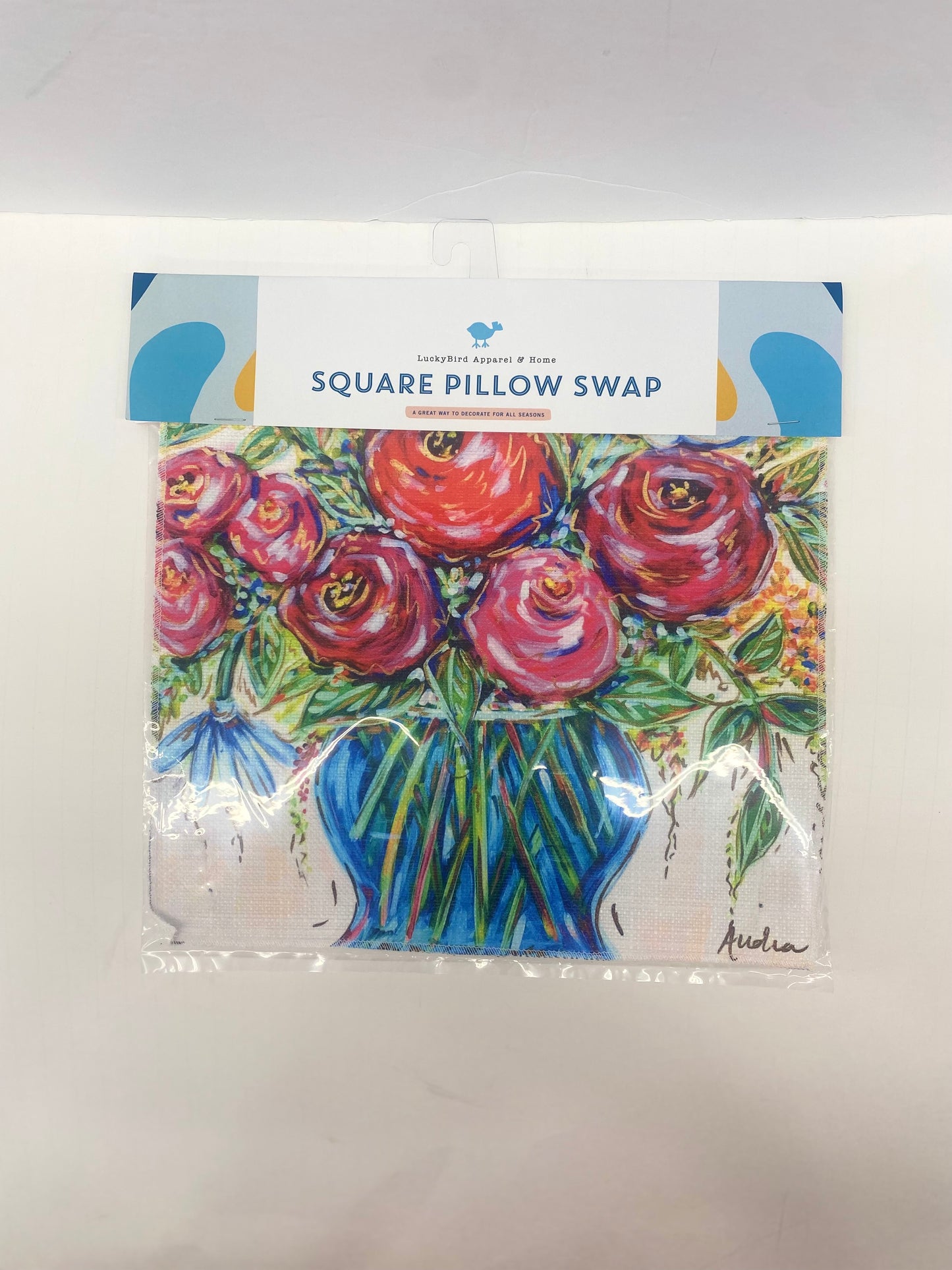 Lucky Bird Square Pillow Swaps for Button Pillows