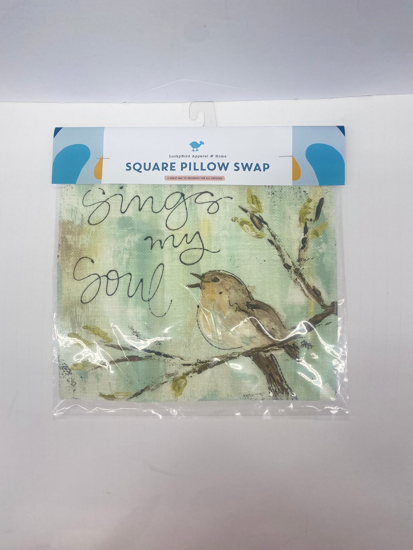 Lucky Bird Square Pillow Swaps for Button Pillows