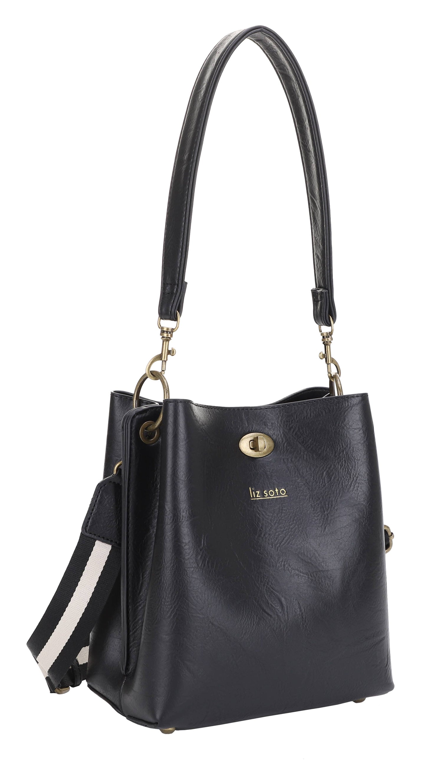 Liz Soto Lola 3316 cross body/bucket bag: Almond