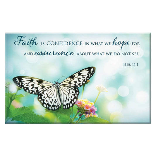 Magnet Butterfly Faith, Hope, Assurance Heb 11:1