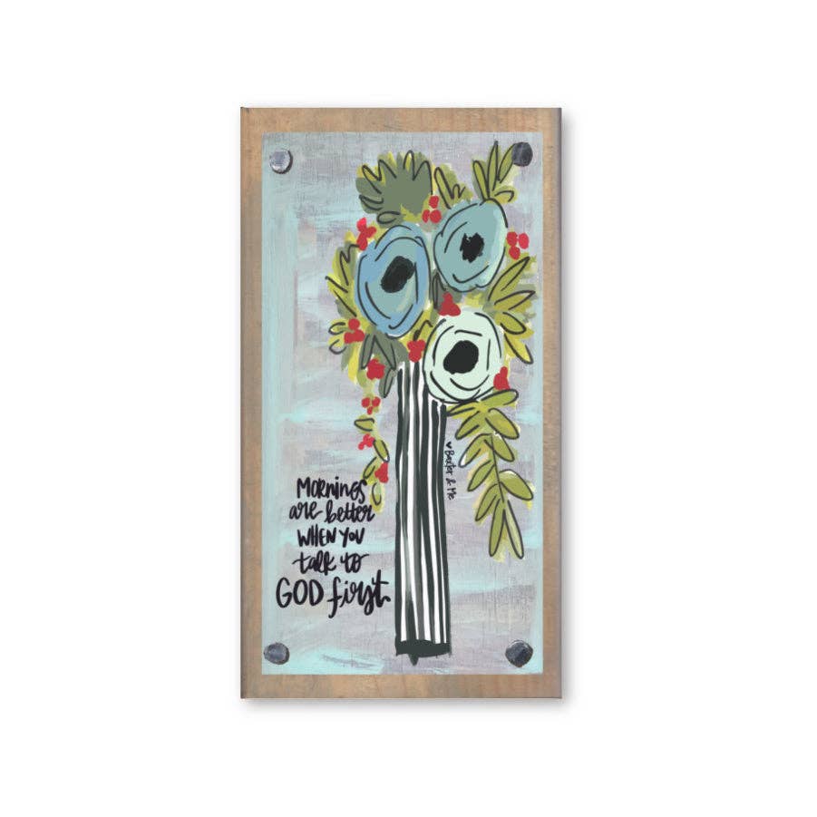 Morning With God Driftwood Happy Block