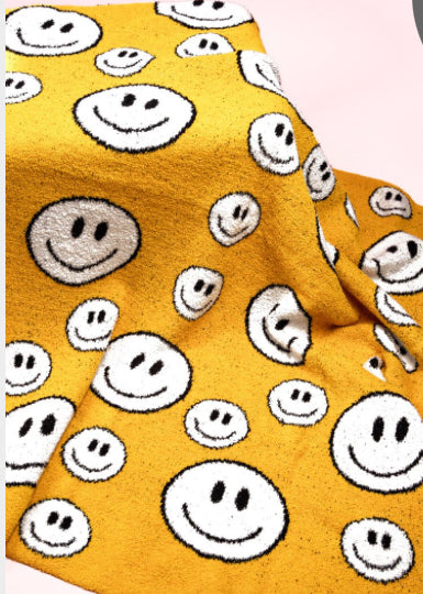 Howdy Honey Cozy Cuddles Collection Smiley Blanket