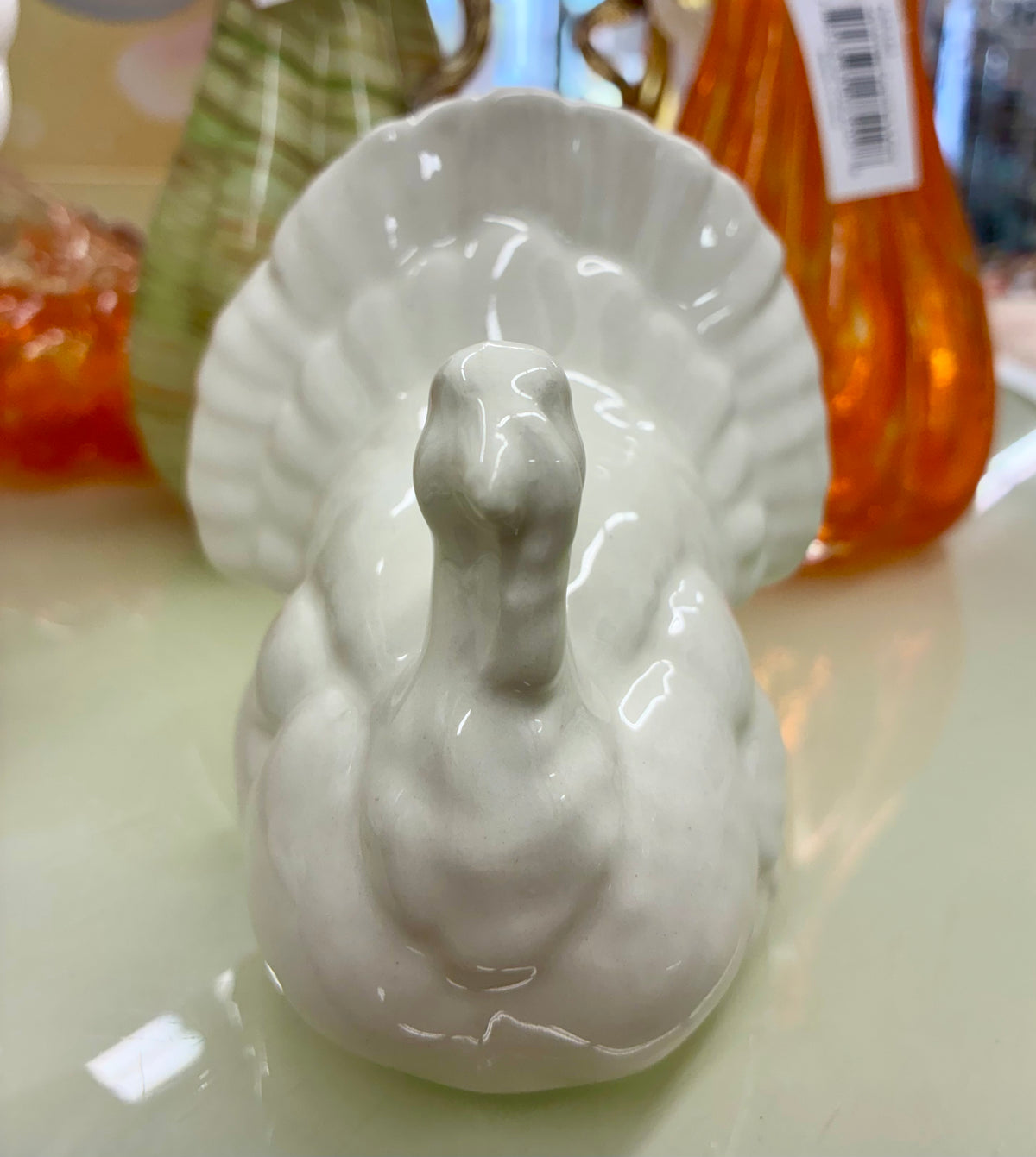 Large White Ceramic Turkey