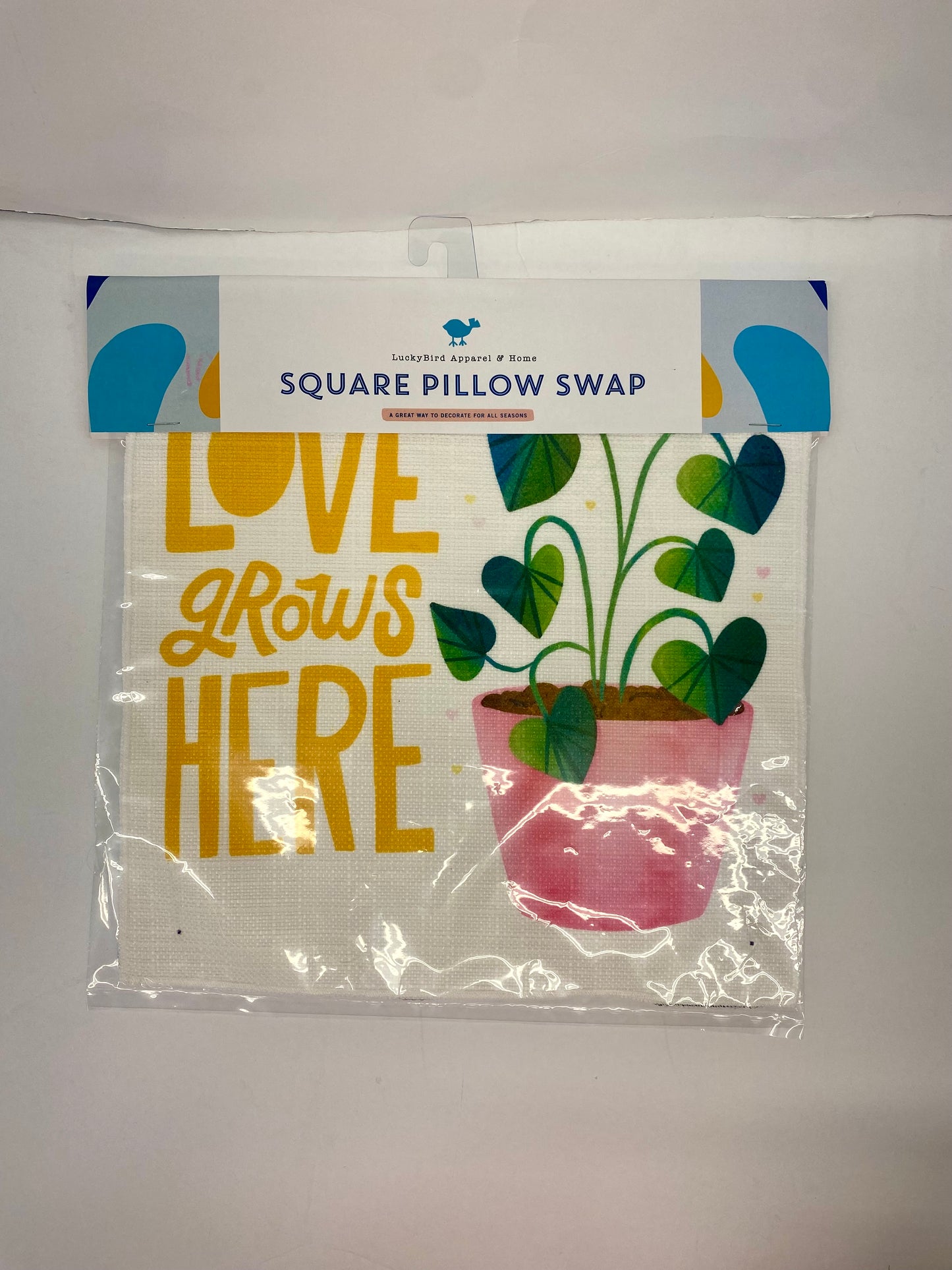 Lucky Bird Square Pillow Swaps for Button Pillows