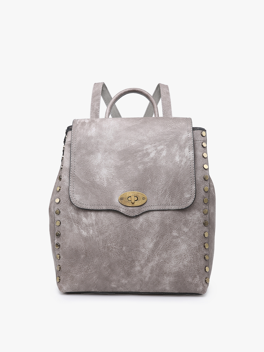 Bex Distressed Backpack: Tan  Jen & Co.