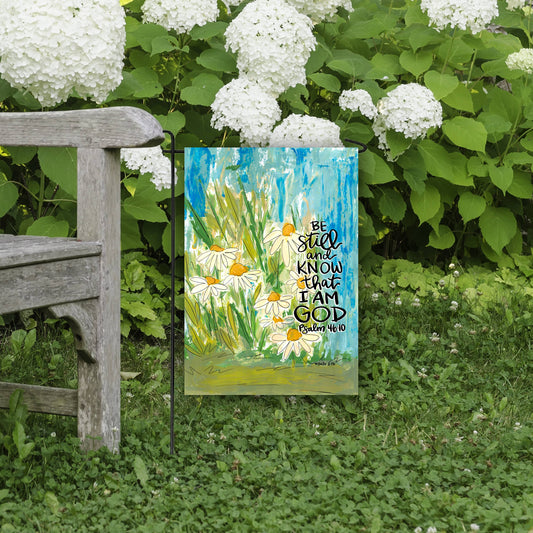 Be Still Daisies Garden Flag - Baxter & Me