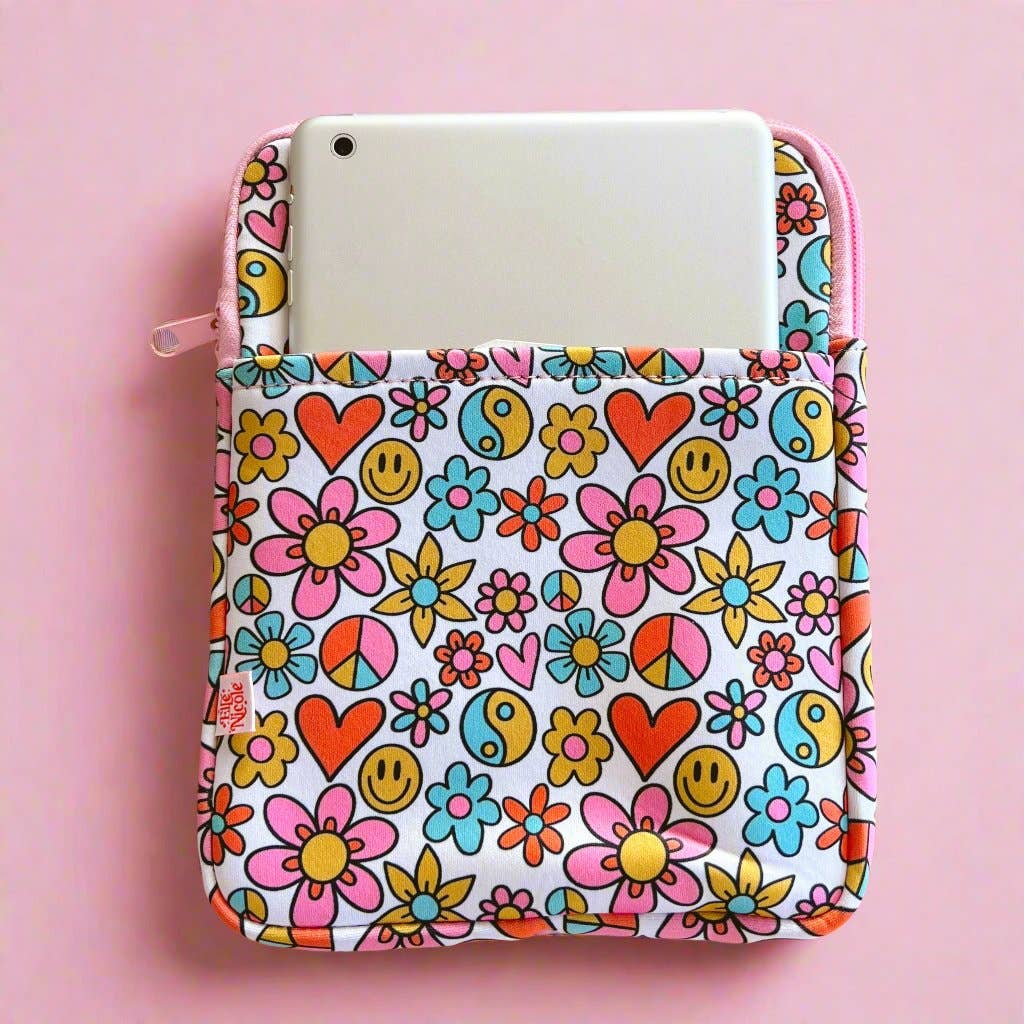 E-reader / Tablet Sleeve / Book Sleeve - Funky Floral