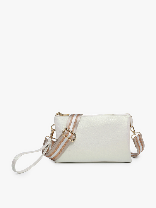 Jen & Co. Izzy Crossbody w/ Guitar Strap: Pearl