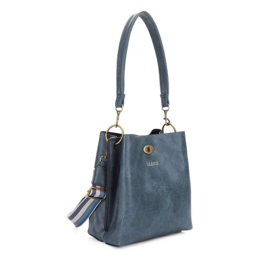 Liz Soto Lola 3316 cross body/bucket bag: Blue