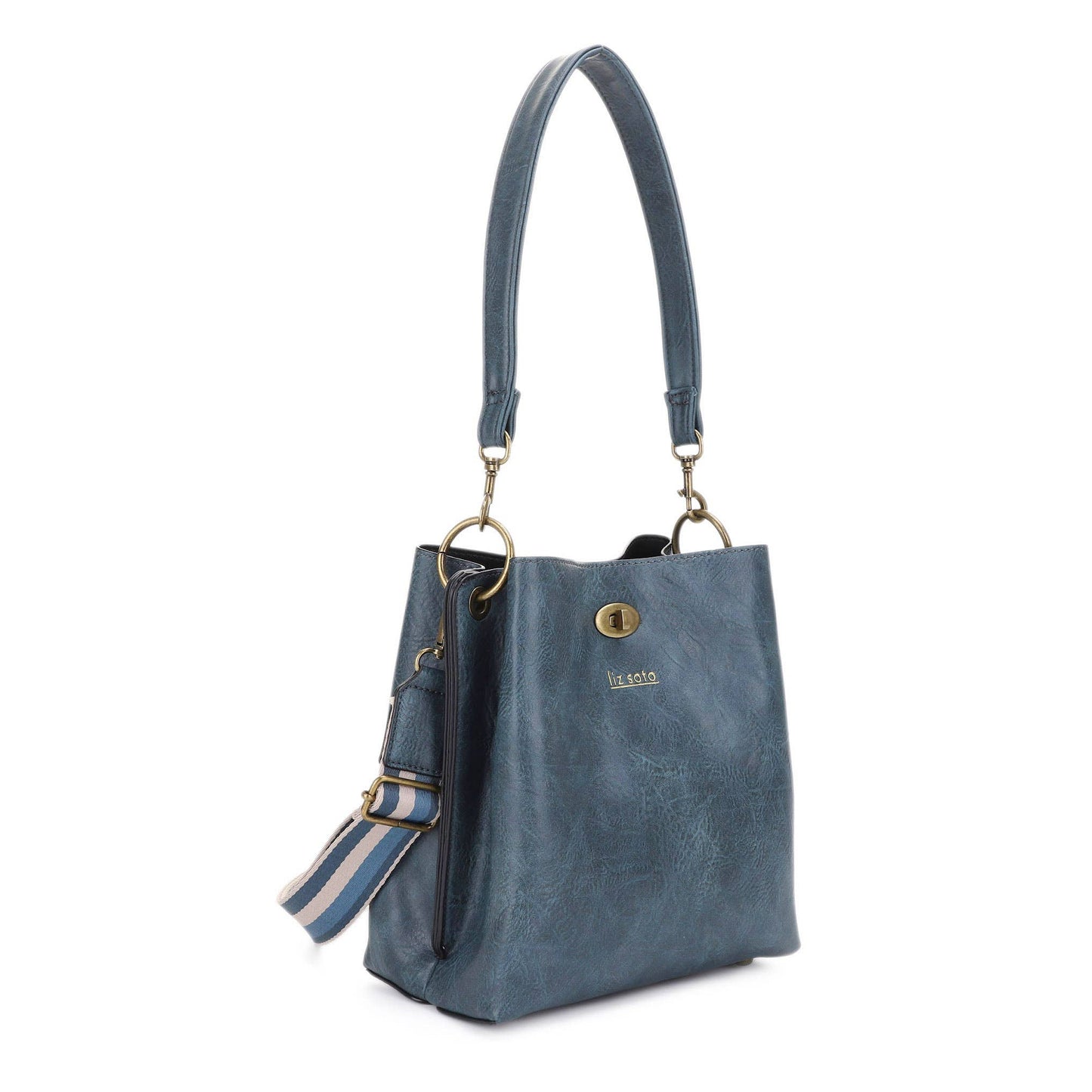 Liz Soto Lola 3316 cross body/bucket bag: Dark Grey