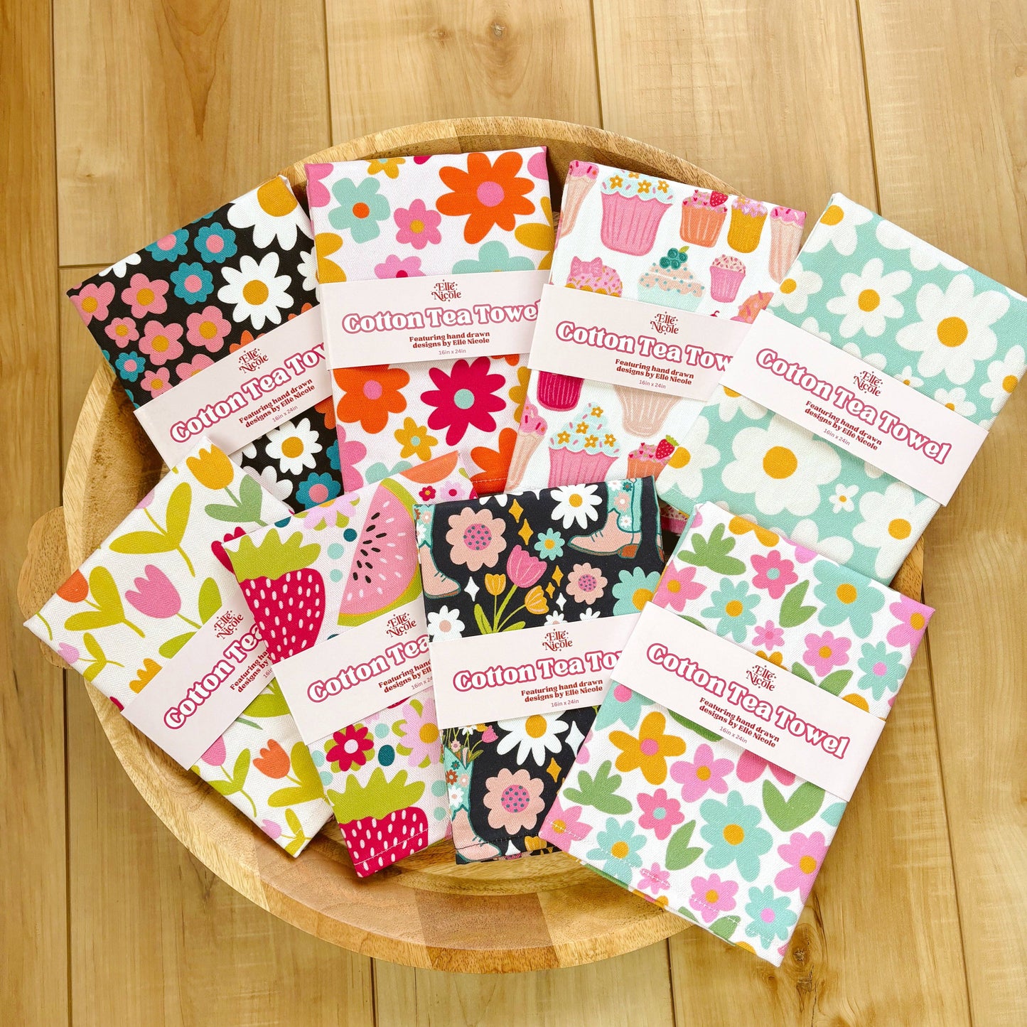 Cotton Tea Towel - Tulips *new and improved*