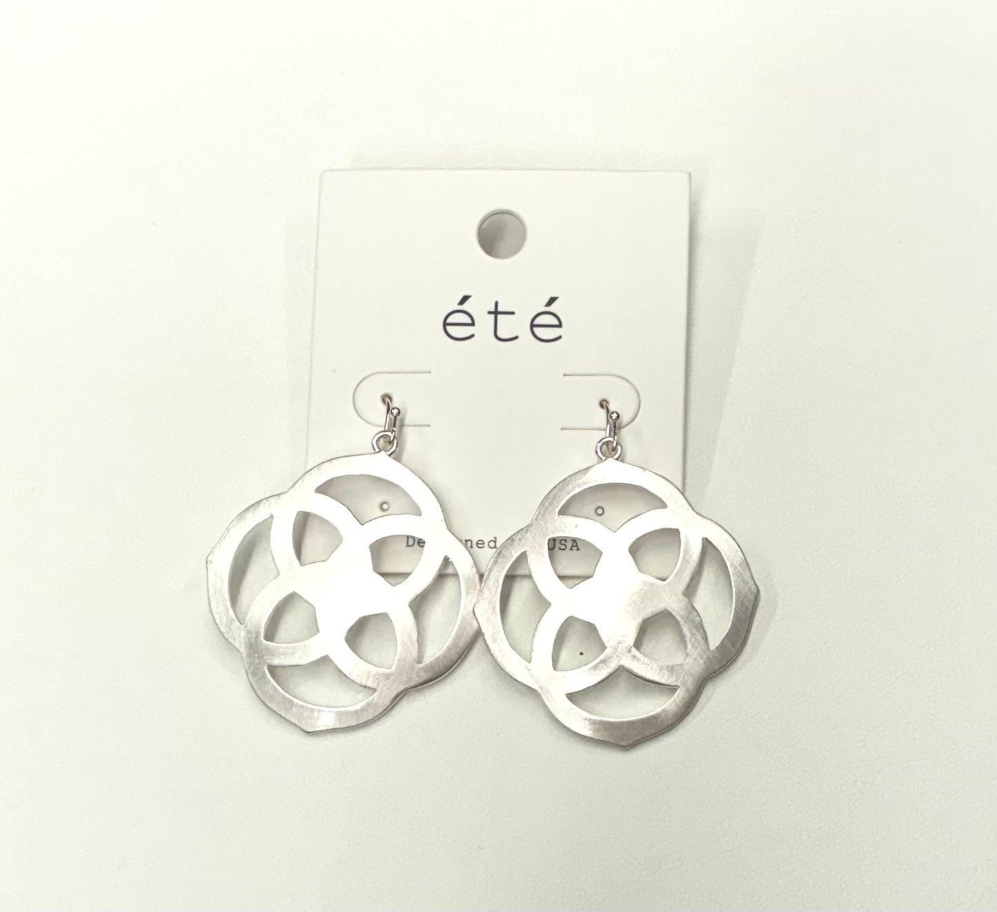 Gold or Solver Matte Filigree Dangle Earrings