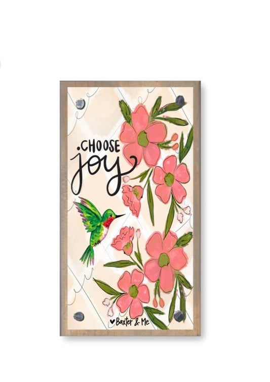 Choose Joy Hummingbird Happy Block - Baxter & Me
