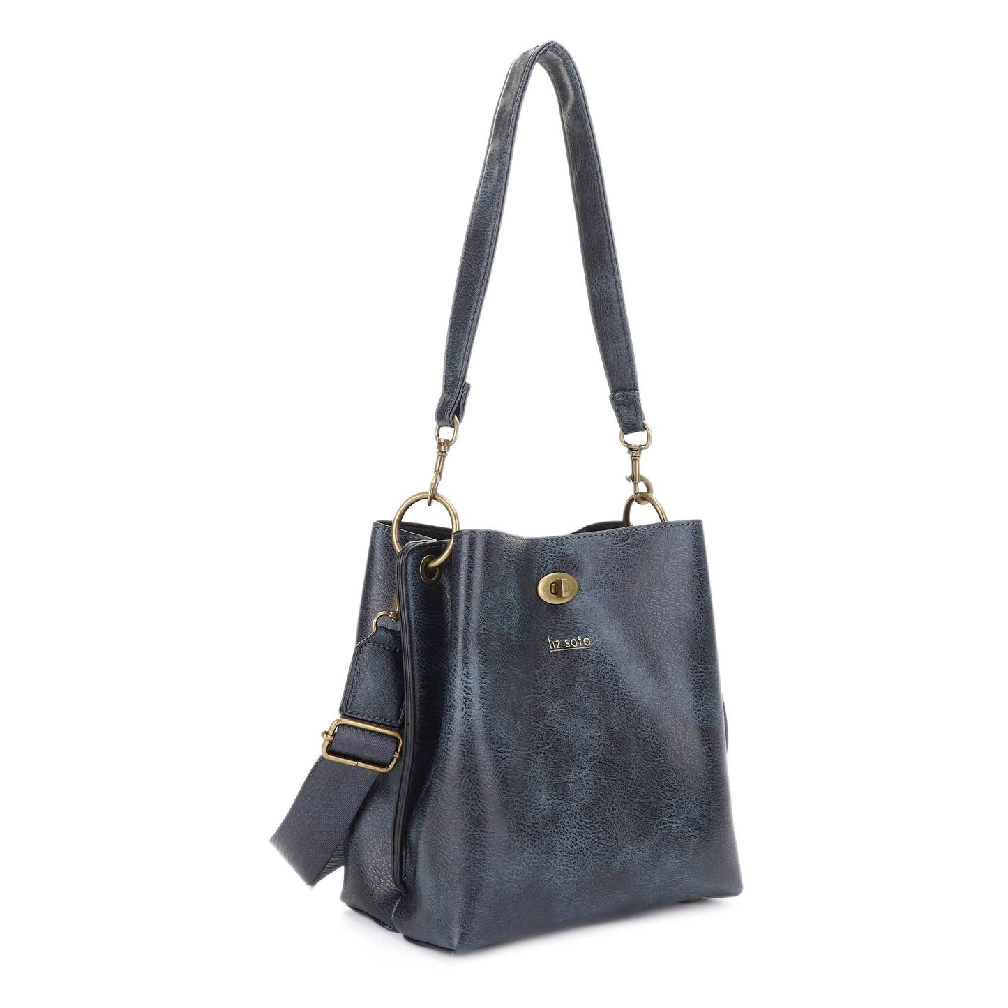 Liz Soto Lola 3316 cross body/bucket bag: Dark Grey