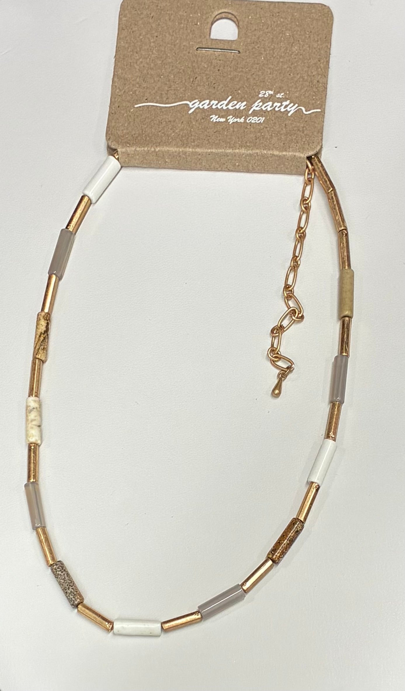 Tube or Bar Link Necklace