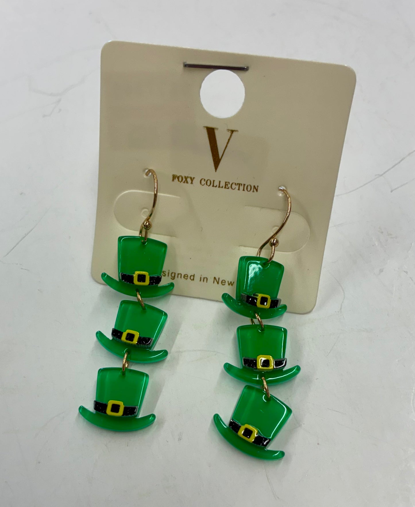 Leprechaun Hat Dangle Earrings