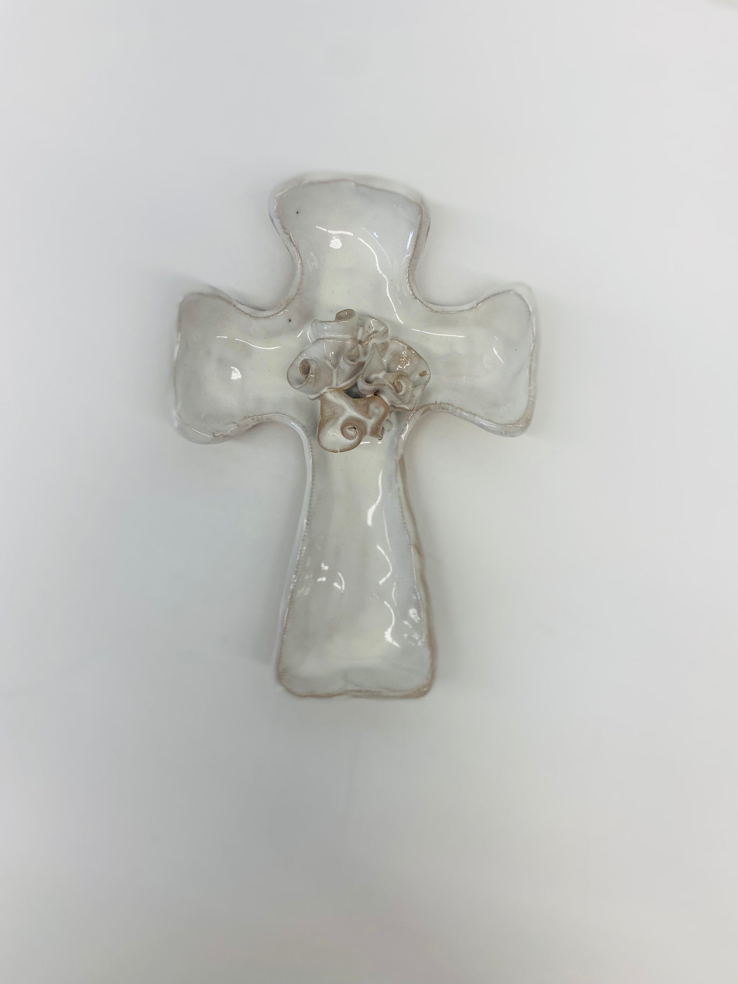 Tab Boren White Rose Cross