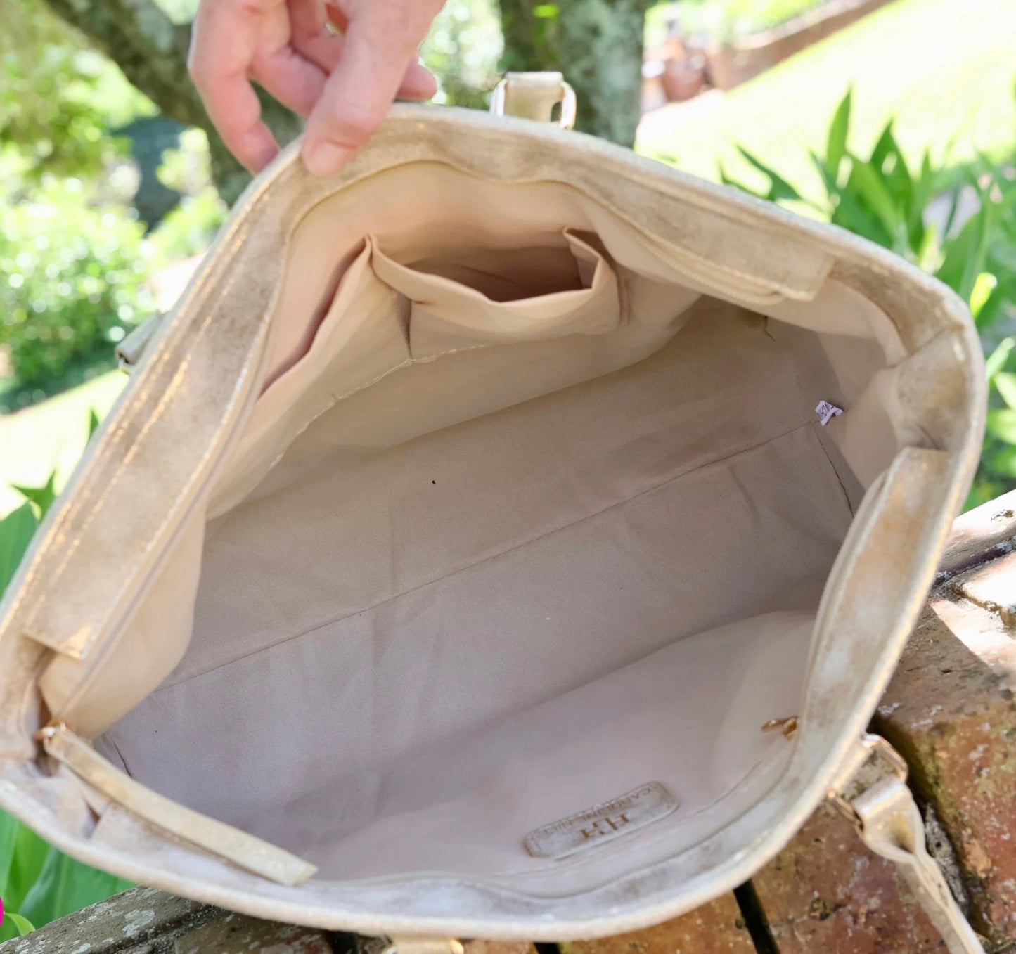 Jayden Tote Nude Patent SQ - Caroline Hill