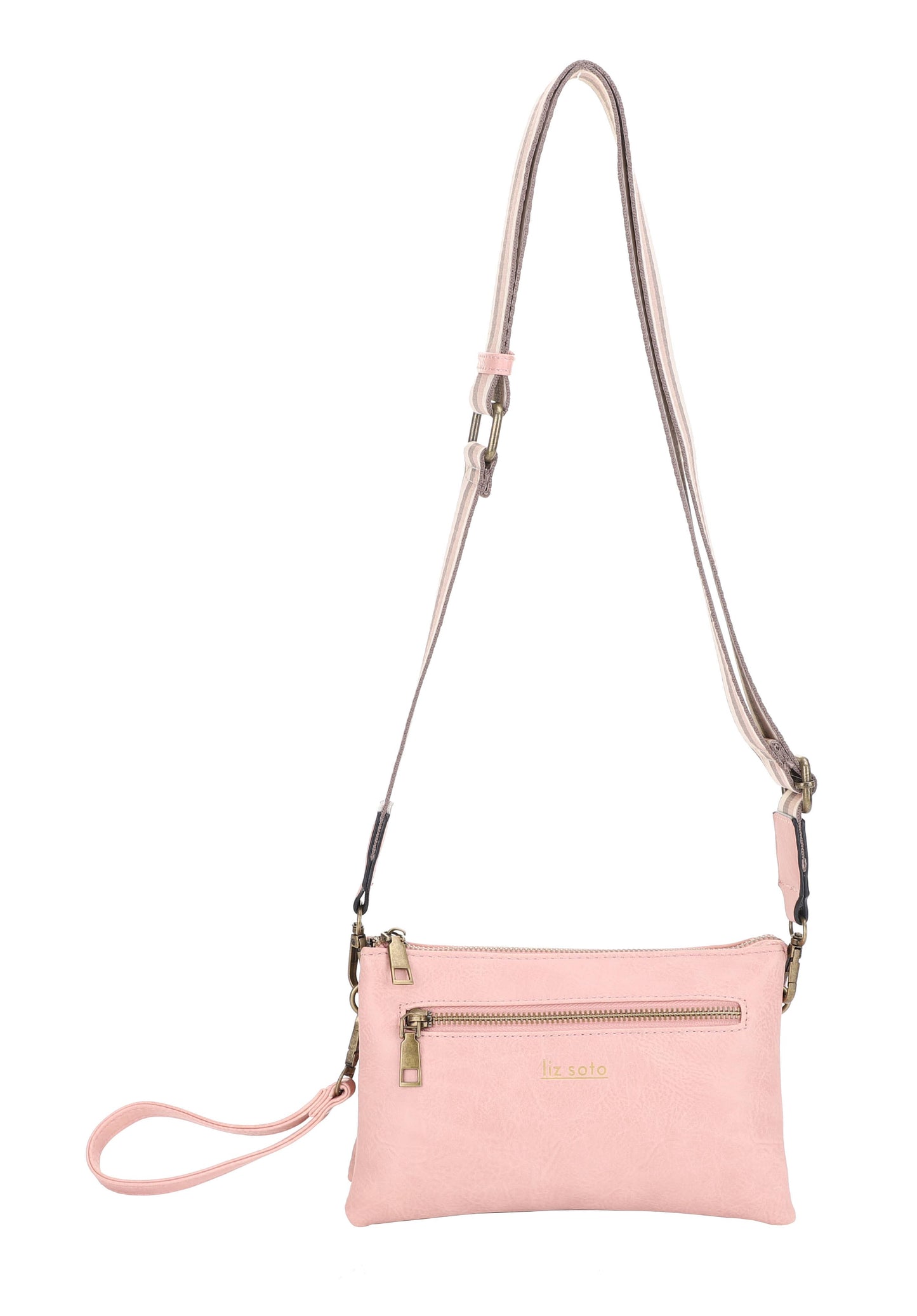 Liz Soto Chloe 3317 cross body or wristlet: Almond