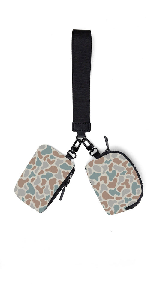 Camo Dual Pouch Wristlet